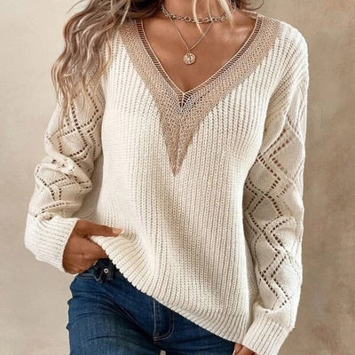Lise | Sweter z dekoltem w serek