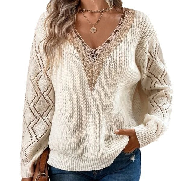 Lise | Sweter z dekoltem w serek